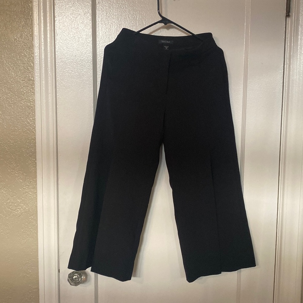 White House Black market wide leg crop split pants